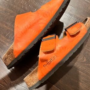 Birkenstock Papillio orange floral size 37- is:6-6.5